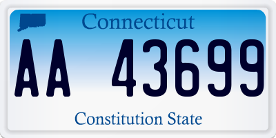 CT license plate AA43699