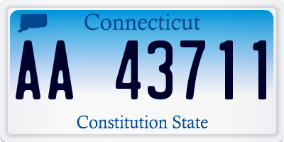 CT license plate AA43711
