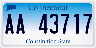 CT license plate AA43717