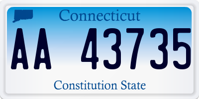 CT license plate AA43735