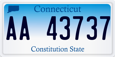 CT license plate AA43737