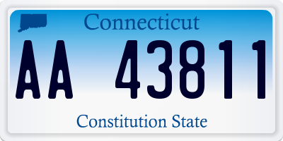 CT license plate AA43811