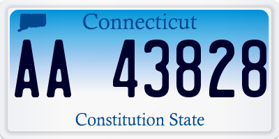 CT license plate AA43828