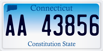 CT license plate AA43856