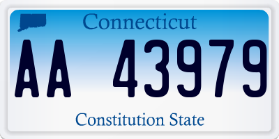 CT license plate AA43979