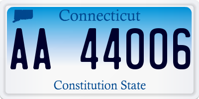 CT license plate AA44006