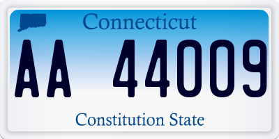 CT license plate AA44009