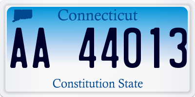 CT license plate AA44013