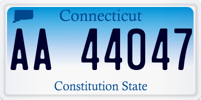 CT license plate AA44047