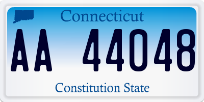 CT license plate AA44048
