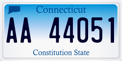 CT license plate AA44051
