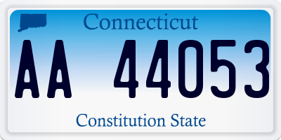 CT license plate AA44053