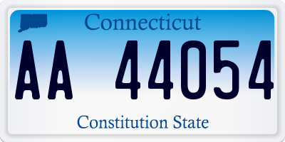 CT license plate AA44054