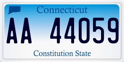 CT license plate AA44059
