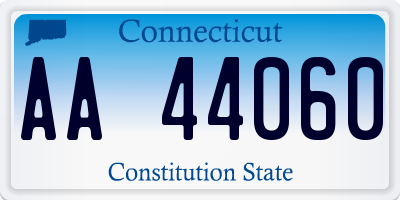CT license plate AA44060