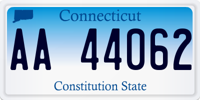 CT license plate AA44062