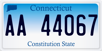 CT license plate AA44067