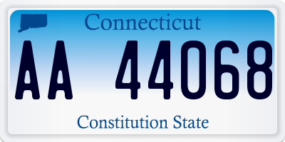 CT license plate AA44068