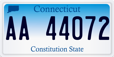 CT license plate AA44072