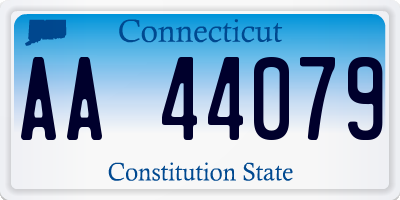 CT license plate AA44079