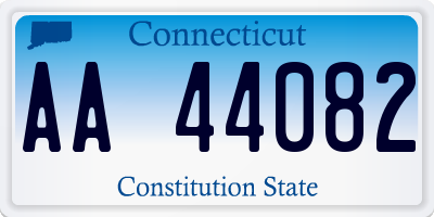 CT license plate AA44082