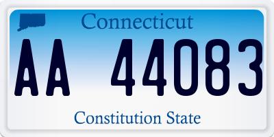 CT license plate AA44083