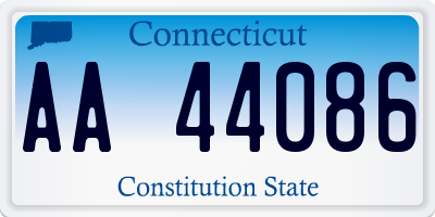 CT license plate AA44086