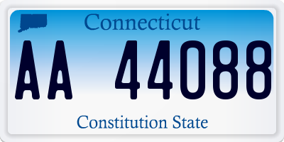 CT license plate AA44088