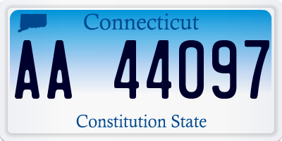 CT license plate AA44097