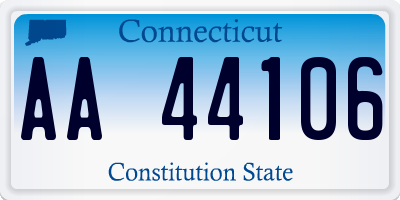 CT license plate AA44106