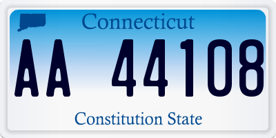 CT license plate AA44108