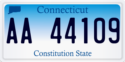 CT license plate AA44109