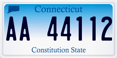 CT license plate AA44112