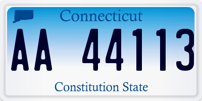 CT license plate AA44113