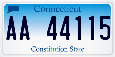 CT license plate AA44115