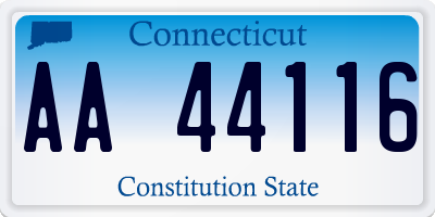 CT license plate AA44116