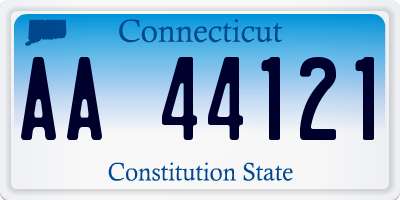 CT license plate AA44121