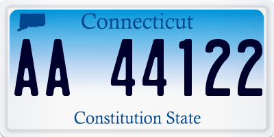 CT license plate AA44122