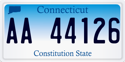 CT license plate AA44126