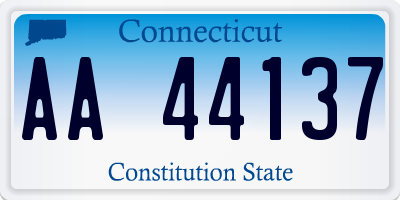 CT license plate AA44137