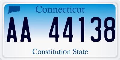 CT license plate AA44138