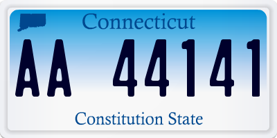 CT license plate AA44141