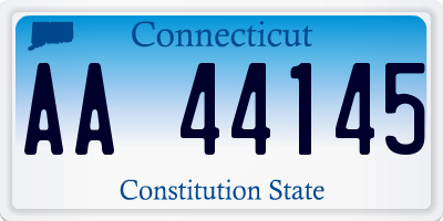 CT license plate AA44145