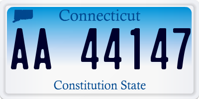 CT license plate AA44147