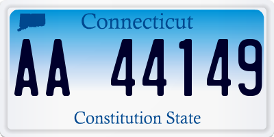 CT license plate AA44149