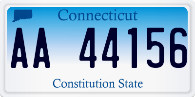 CT license plate AA44156