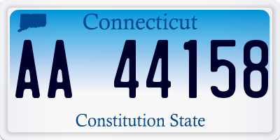 CT license plate AA44158