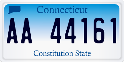 CT license plate AA44161