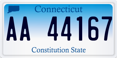 CT license plate AA44167