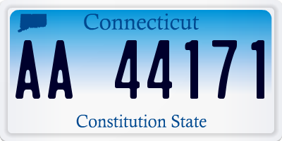CT license plate AA44171